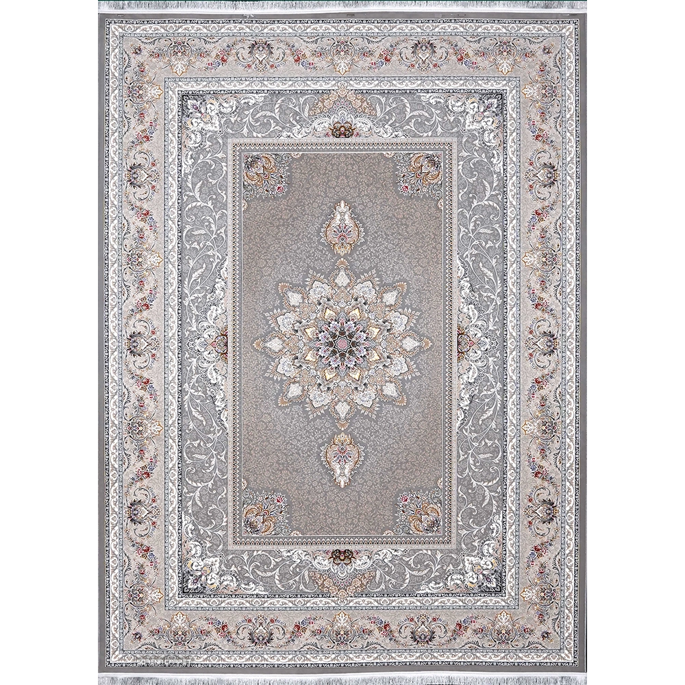 Ковер машинной работы, 1000 гребней, 14 цветов, цельнотисненый дизайн Celine Silver.